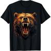 Angry Bear Grizzly Bears Wildlife Mountains Animal T-Shirt