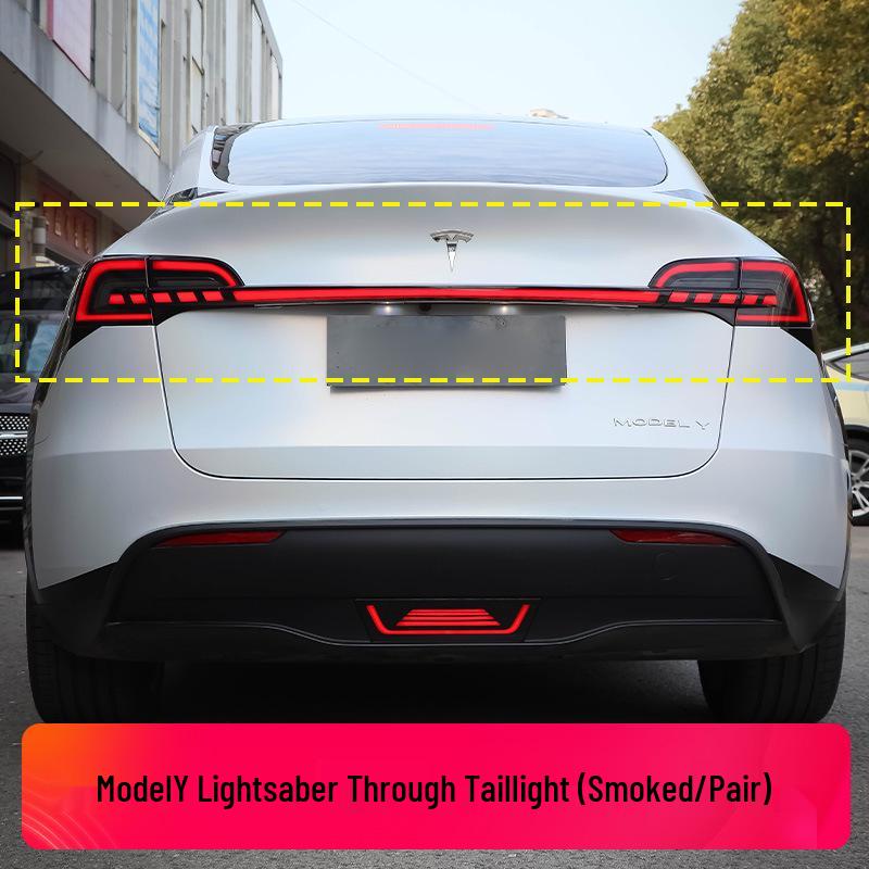 Совместимо с узлом заднего фонаря Tesla Y/3, светодиодными ходовыми огнями в стиле "Сабля" и динамическими указателями поворота.