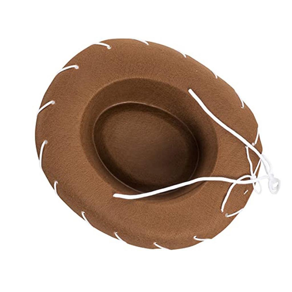 Children'S Rope Wearing Hat Western Large Hat Party Hat Non Woven Fabric With Rope Wide Hat