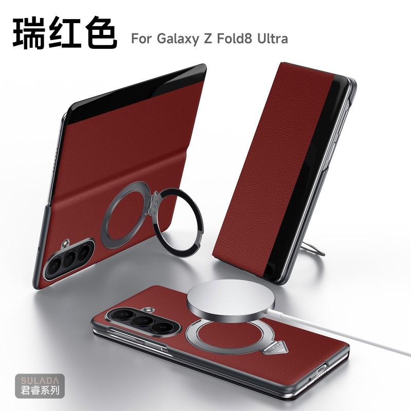 Premium Genuine Leather Flip Case With Magnetic Stand W26 Smartphone Shockproof Scratch Resistant Anti-Fingerprint Business
