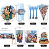 Декор на День Рождения One Piece Луффи Зоро Одноразовые Праздничные Тарелки Декор Шарами Брелок Декор Торта Мальчики Праздничные Принадлежности для Детского Праздника
