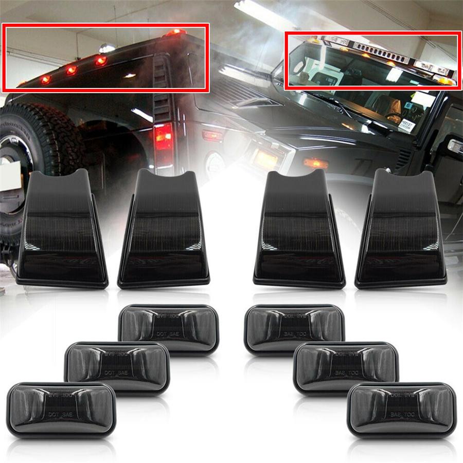 Для Hummer H2 2003-2009 Дымчатый светодиодный габаритный огонь на крышу + Передний задний светодиодный боковой габаритный огонь Сигнальная лампа 14 шт./компл.