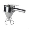 Pancake Batter Dispenser, Stainless Steel Funnel Cake Dispenser with Stand Heavy Duty Baking Tool