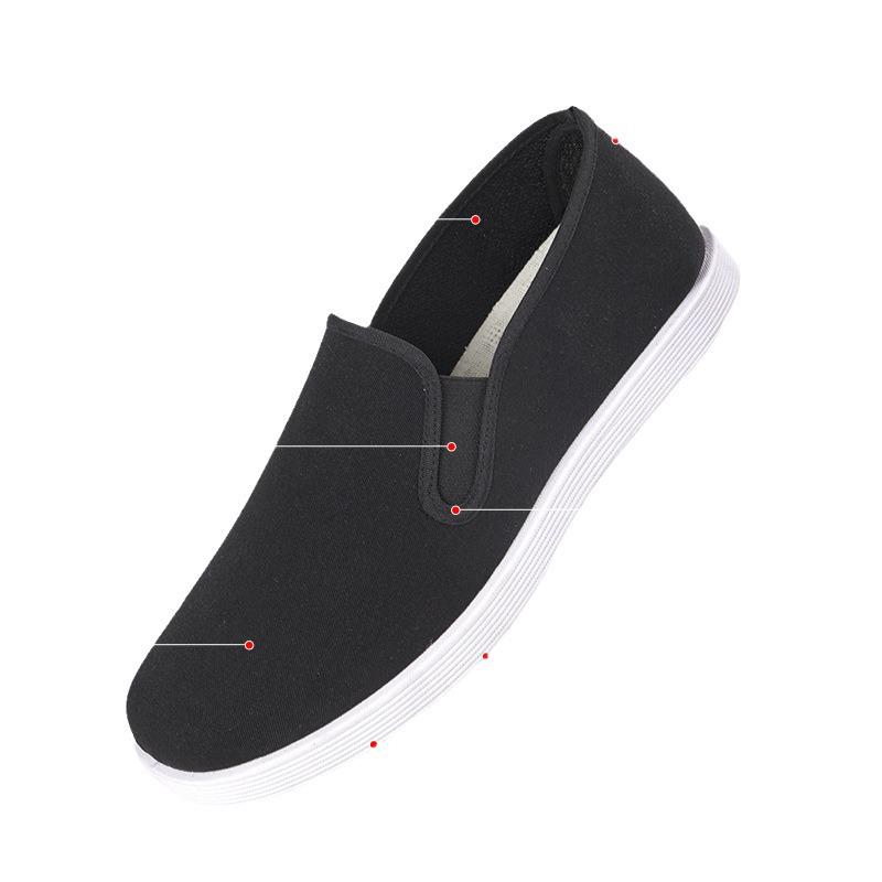Мужские повседневные туфли Old Beijing Black из дышащей нескользящей ткани