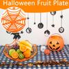 Украшение на Хэллоуин Паук Фруктовая тарелка Орнамент Сделай сам Паутина Хэллоуин Корзина для десертов Поднос для конфет и закусок на Хэллоуин Реквизит для вечеринки