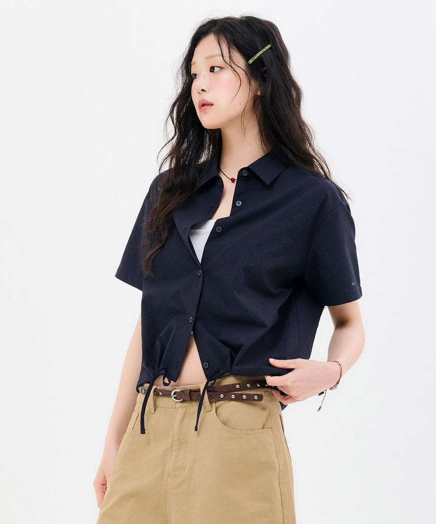 CHASECULT Women'S Seersucker Short Sleeve Shirt-Fbrg5574D04