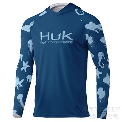 Рыболовный костюм HUK с капюшоном, рыболовная рубашка, быстросохнущая, с длинным рукавом, летняя мужская спортивная одежда, для активного отдыха, Luya, дышащая, солнцезащитная футболка