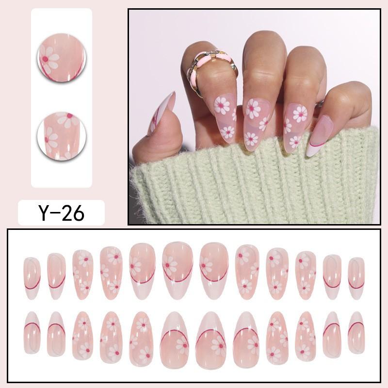 Reusable Press-On Nails With Cat Eye Effect Gradient Design Women Sweet Chic Style Wearable Nail Tips