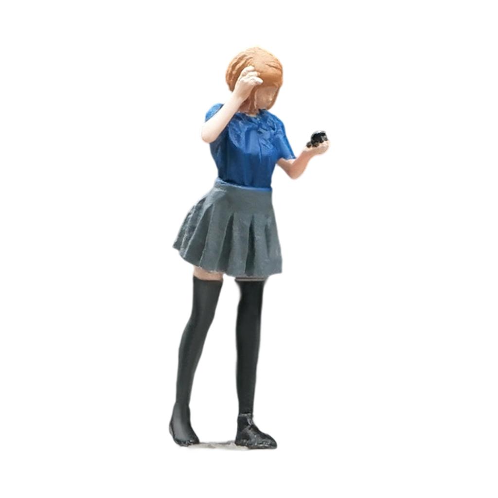 Раскрашенные смоляные миниатюрные фигурки масштаба 1/64 для реалистичных макетов железных дорог, архитектурных сценических декораций и коллекционной экспозиции