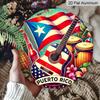 2D Flat, 1pc Round Cinco De Mayo Aluminum Hanging Sign, Colorful Mexican Fiesta Dancing Folk Flower Sombrero Design, Vibrant Metal Wall Decor