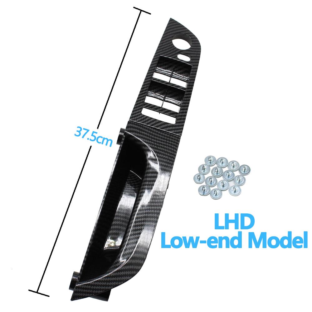 LHD Left Hand Driver Carbon Fiber Interior Door Pull Handle Armrest Panel Full Set For BMW 3 Series E90 E91 316 318 320 325
