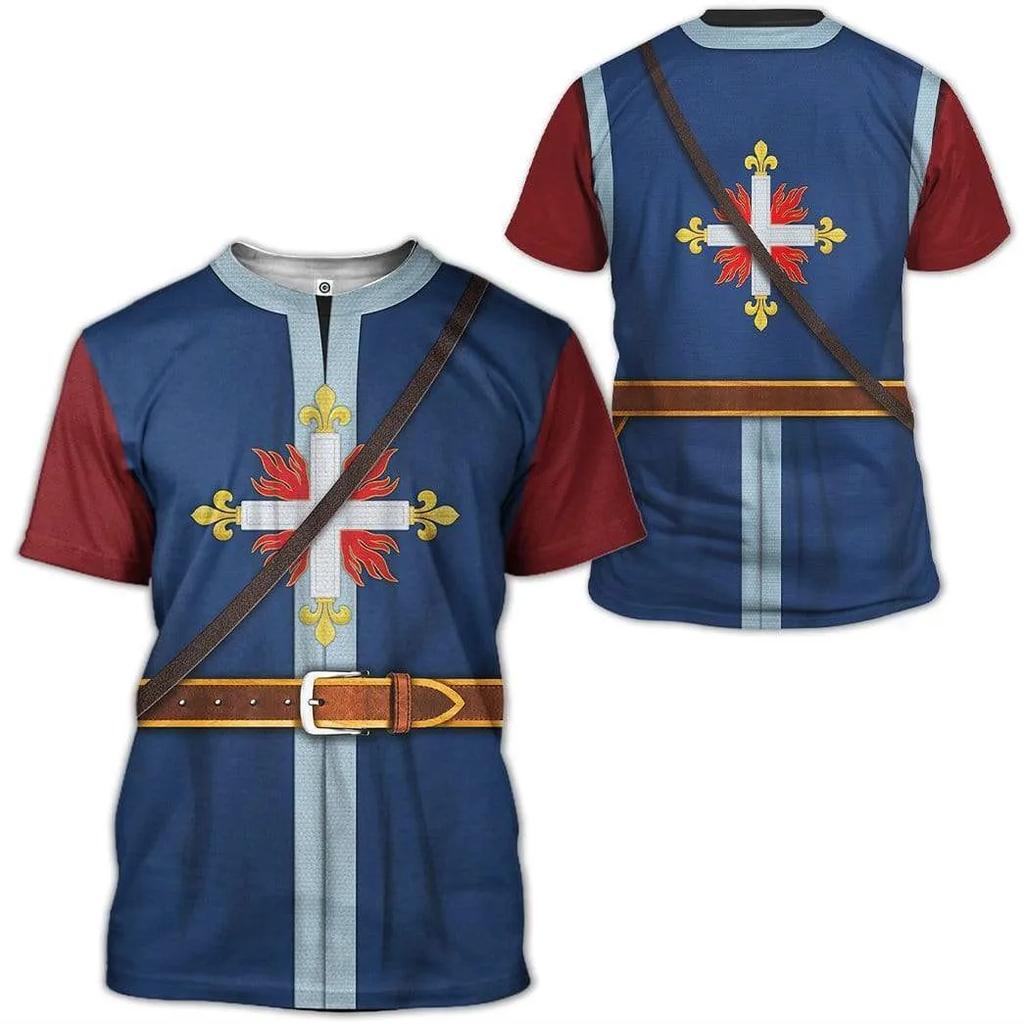 Футболка для мужчин, женщин, мальчиков и девочек, 3D принт, известные исторические деятели, Наполеон Бонапарт, модные топы в стиле милитари