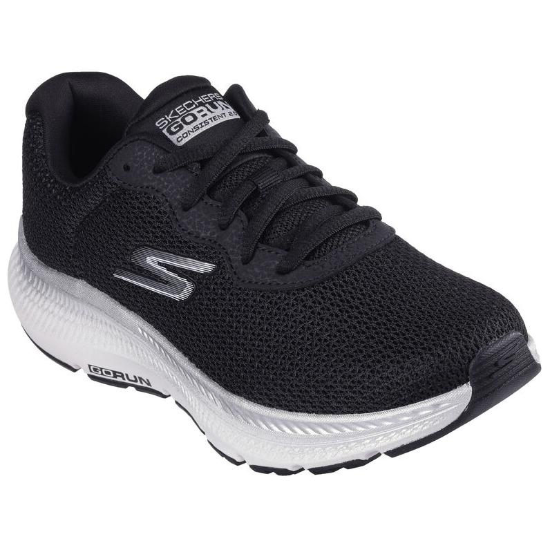Skechers Go Run Consistent 2.0 Удобные низкие повседневные кроссовки для женщин Черный 128621-BKSL