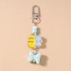 Cute Resin Bee keychain Women Girls Bowknot Key Ring Pendants for Handbag Charms DIY Key Chain Jewelry Gifts