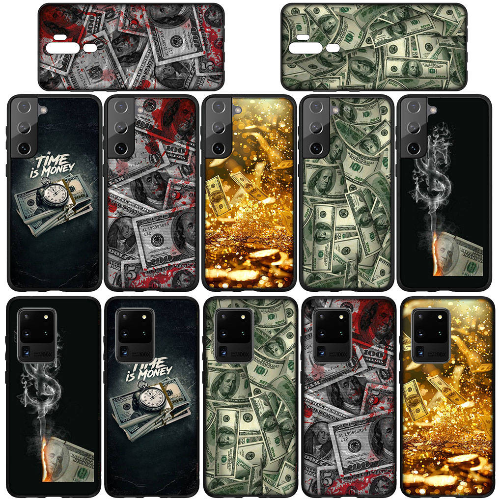 Чехол для телефона Samsung Galaxy S25 S24 S23 iPhone 16 15 Xiaomi Redmi Note 14 13 12 16E X 11 Pro Max OPPO Moto Huawei Wallpaper Money 100 Dollars Cover