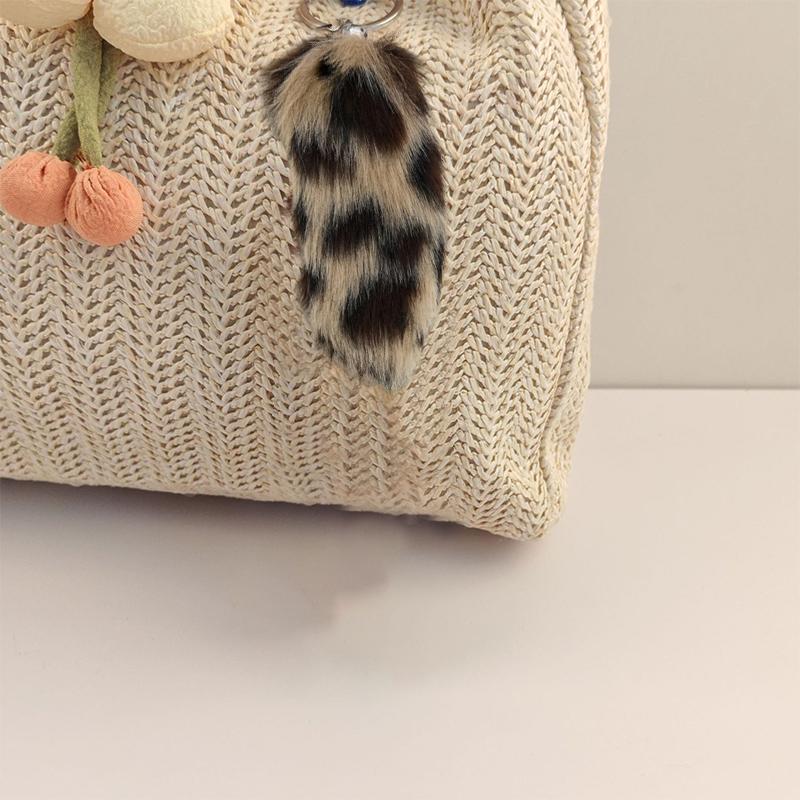 Женщины Девушки Подвеска Мода Несколько Цветов Ручной Работы Брелоки Держатели Сумки Украшения Имитация Лисий Хвост Пушистый Подарочные Аксессуары