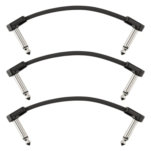 Fender Blockchain 4" Patch Cable 3-Pack Angle/Angle (Set of 3 Fender Blockchain Patch Cables)