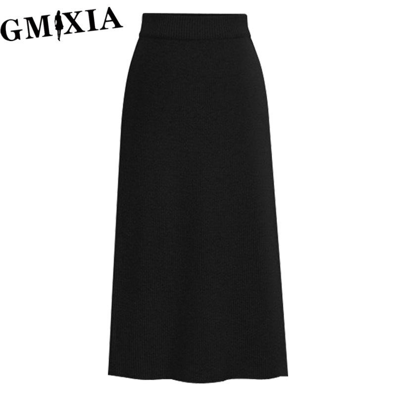 GMXIA Женская Мода Повседневная Однотонная Принтованная Весенне-Осенняя Юбка