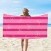 Cute Rainbow Print Beach Towel Light Blue Background Sand-Free Quick Dry Soft Towel for Beach Pool Travel Use