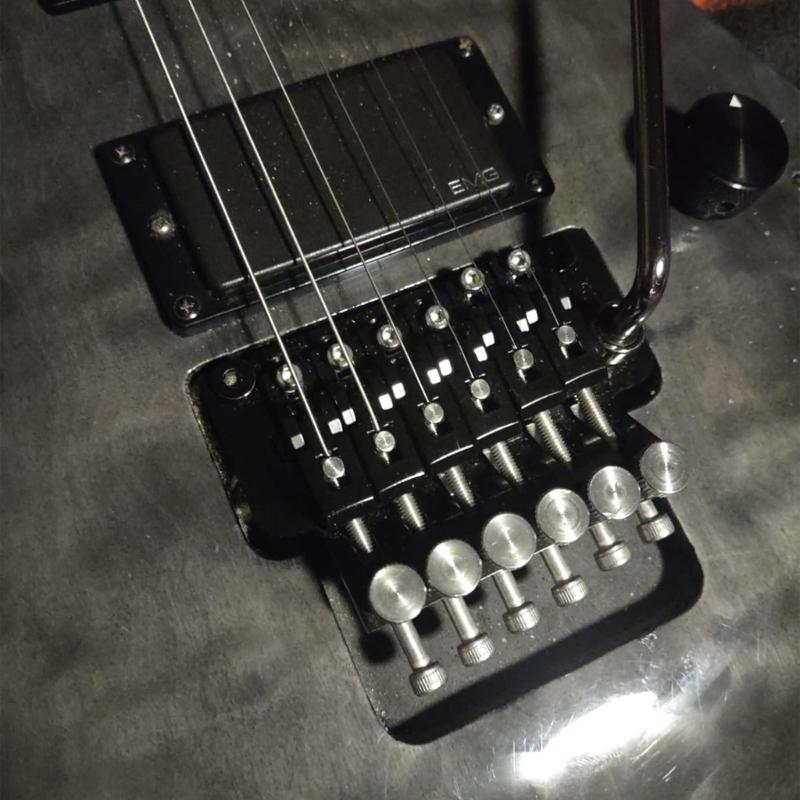 6Pcs Guitar Tremolo Bridge Saddles Set Double Locking System Locked Saddles Electric Guitar Tremolo Bridge Parts