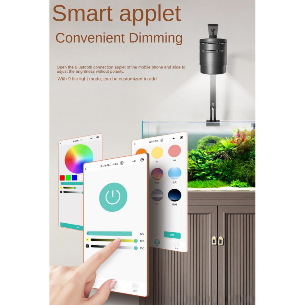 30W/50W Aquarium LED Lamp Fish Tank Aquatic Plant Light Brightening Promote Growth Full Spectrum WRGB Output Moss Downlight