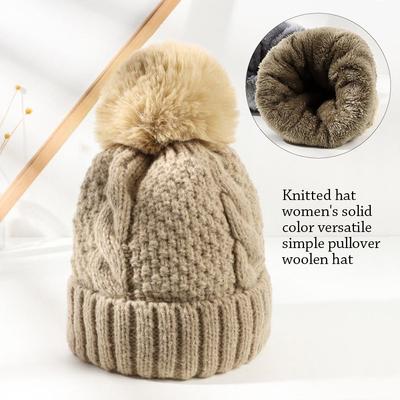 Сохраняющая тепло зимняя шапка с защитой ушей, шапка-бини, вязаная шапка для улицы для мужчин и женщин