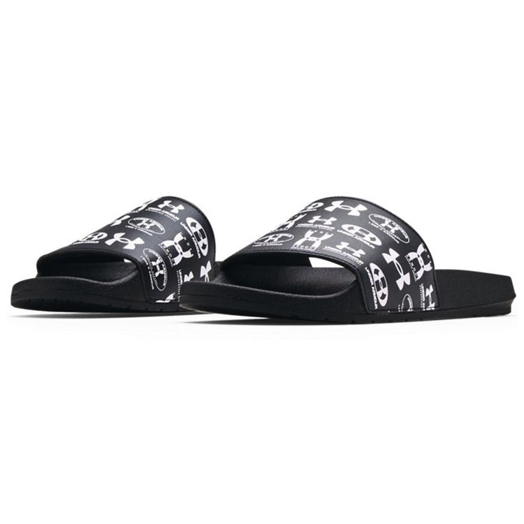 Under Armour Core Remix Slides 25th Anniversary Unisex Sneakers Black White 3024492-001