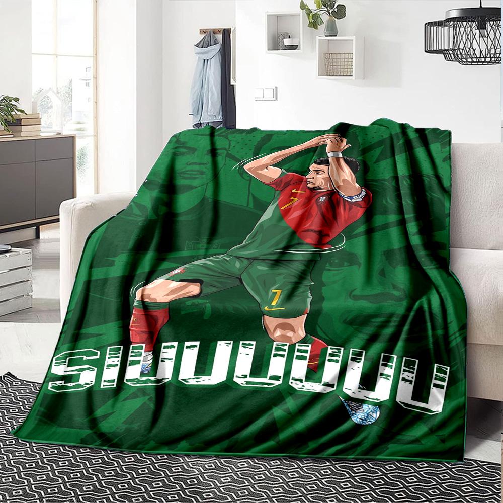Cristiano Ronaldo's Legacy Blanket Ultra-Soft Perfect for Office Chair Livingroom Couch Four Seasons Multipurpose Modern
