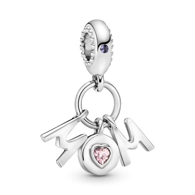 Аксессуары ко Дню матери, стерлингового серебра 925 пробы, бусины, подвески в форме сердца для мамы, подходят оригинальные браслеты, женские ювелирные изделия, подарок