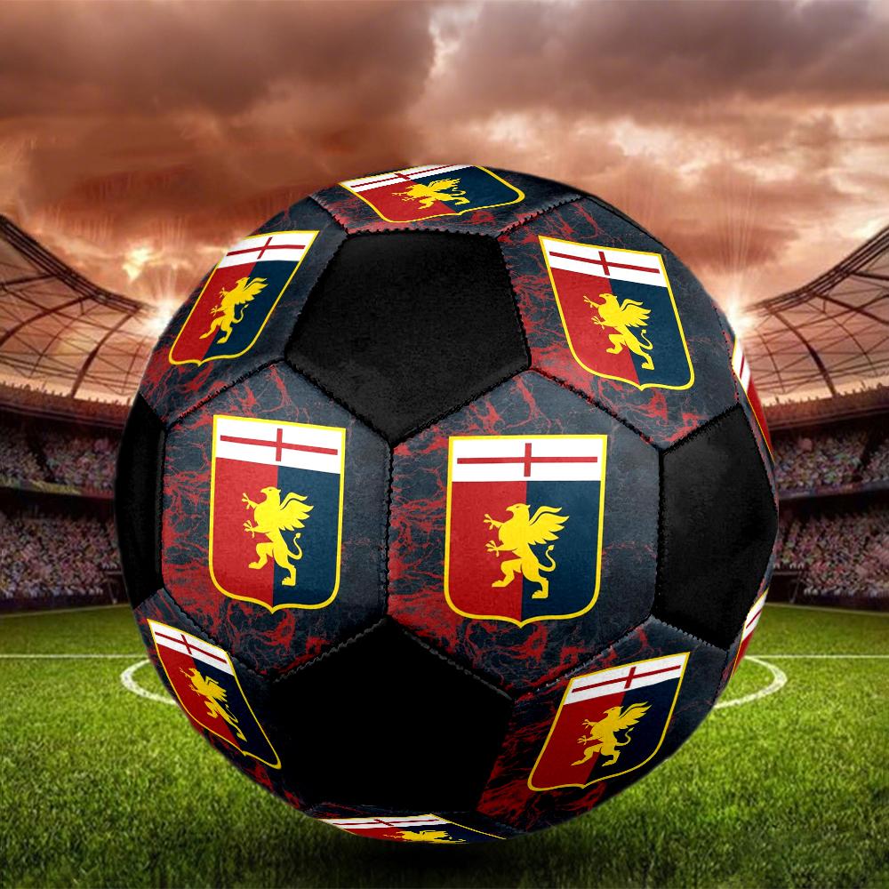 Футбольный мяч для зала Genoa CFC Цветной Машинная строчка ПВХ Размер 5 Готов к командным тренировкам и соревнованиям Прочный Высокий отскок Крутой Спортивный подарок