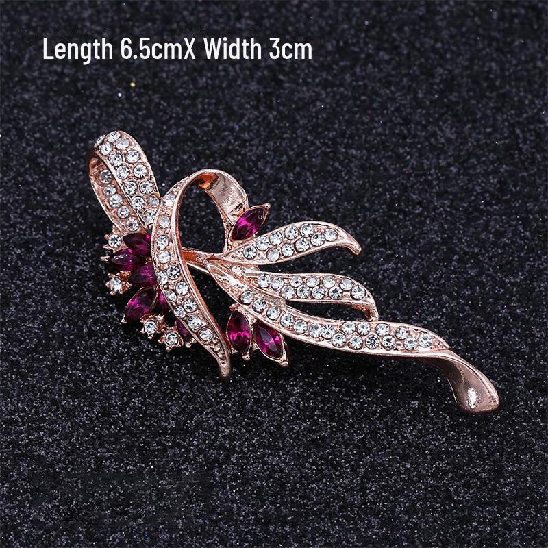 Модная брошь с бантом: Металлические украшения с жемчугом и стразами в виде цветка