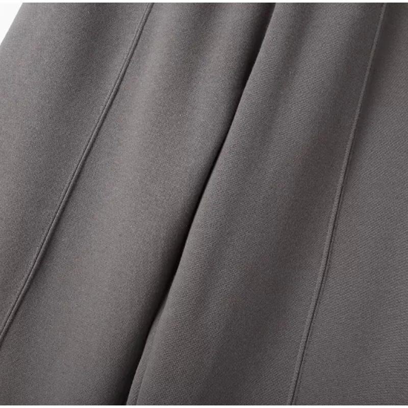 Повседневный комплект из толстовки на молнии и брюк, женская однотонная куртка-бомбер с круглым вырезом, свободные брюки со шнуровкой и высокой талией, весна-осень 2025, новые женские костюмы