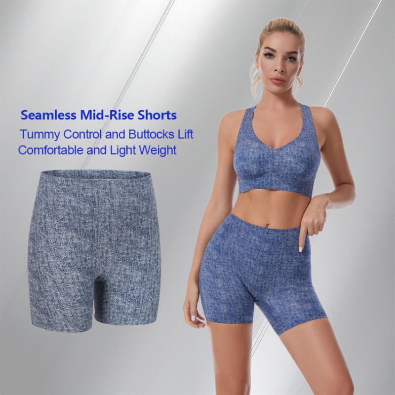 Спортивный бюстгальтер без следов без стального кольца, удобный костюм для йоги, съемные нагрудные подушечки, обтягивающие талию, шорты XS-XL