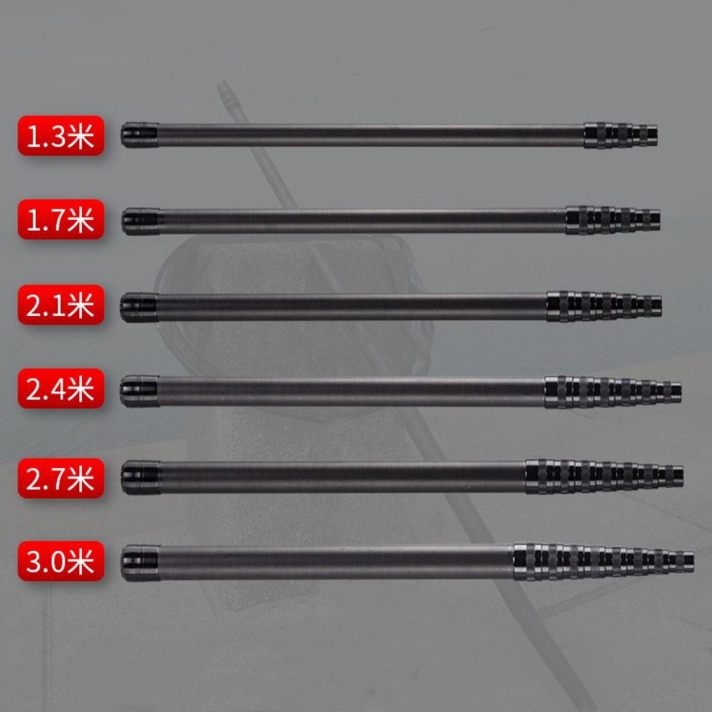 Dip Net Foldable 1.3-3.0M Fishing Rod Telescopic Pole Landing Net Fishing Hand Net Fishing Net