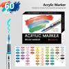 Manufacturers Direct Liquid Soft Head Plastic Gel Pen 0.5mm Color Children Art Diy Student Painting Graffiti Paper