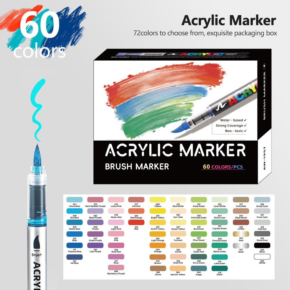 Manufacturers Direct Liquid Soft Head Plastic Gel Pen 0.5mm Color Children Art Diy Student Painting Graffiti Paper