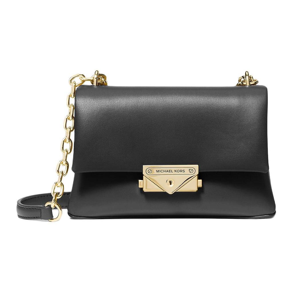 Michael Kors Mk Cece 18 Металлический Логотип Застежка-кнопка Смесь Хлопка Наплечная Сумка Кросс-боди Маленькие Женские Сумки Черный 35F2G0EC5O-BLACK