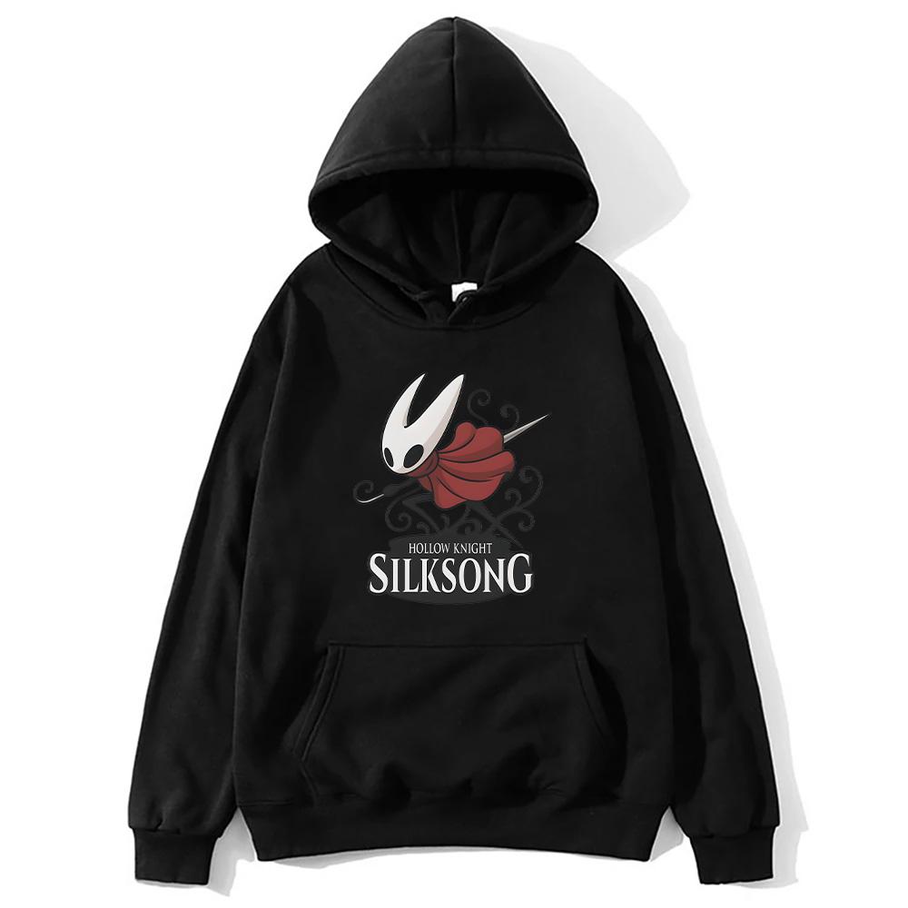 Hollow Knight Silksong Graphic Hoodie Male Women Fashion Oversized Sweatshirts Hollow Video Game Fan Pullovers High Street Hoody