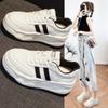 New Genuine Leather Platform White Shoes Women's All-Match Height Increasing Spring Ins Trendy White Skate Shoes Trendy