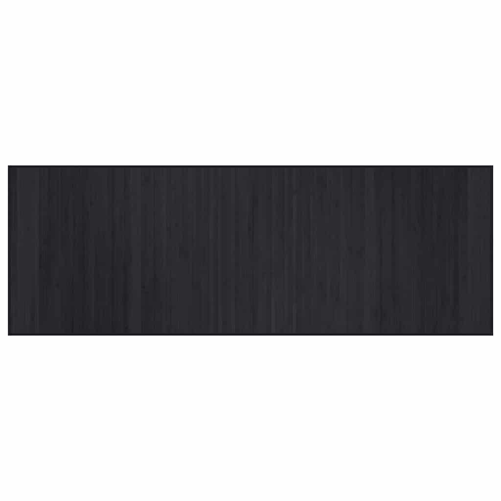 Rectangular Rug Black 70 x 200 cm Bamboo