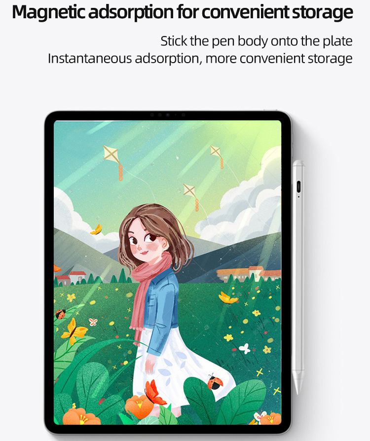 Стилус для iPad 9-го и 10-го поколений Быстрая зарядка Apple iPad Pencil для моделей 2018-2024 гг. iPad Pro 10/9/8/7/6-го поколений