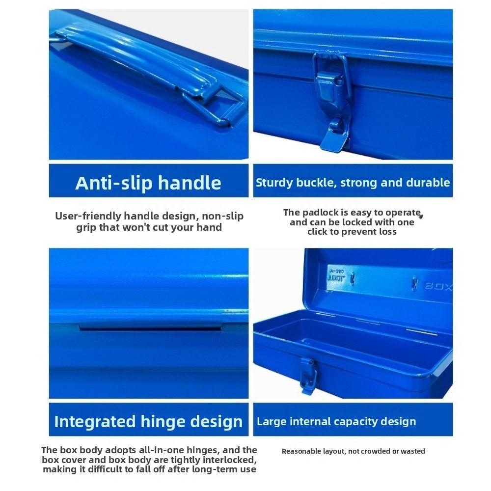 Heavy Duty Tool Box Metal Storage Tools Box Iron Construction Hardware Storage  Electrician Repair