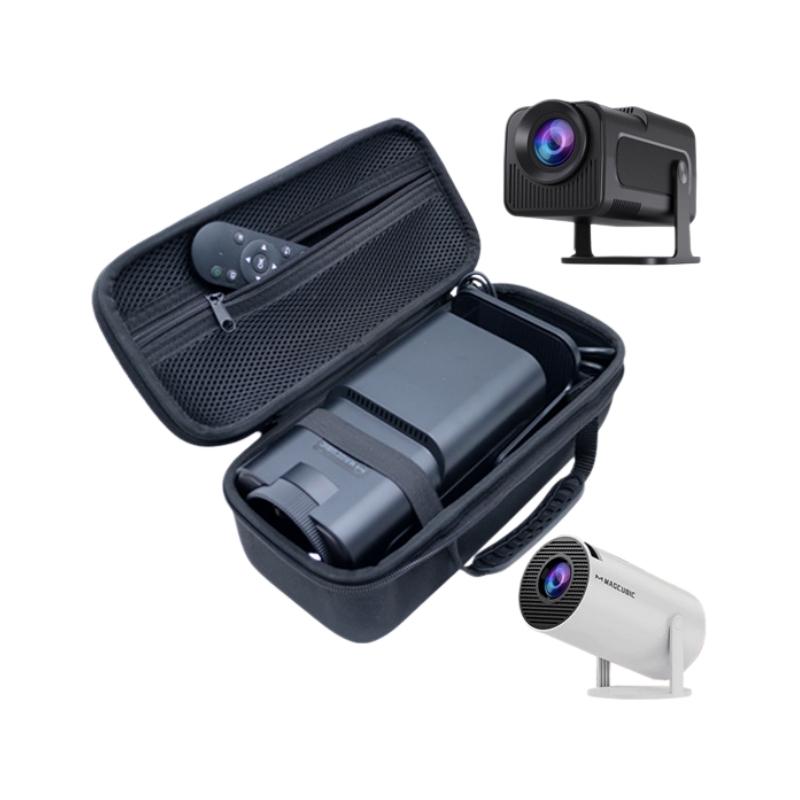EVA Portable Projector Carrying Case with Hand Strap Mesh Pocket Home Theater Projector Storage Bag for Projector & Accessories