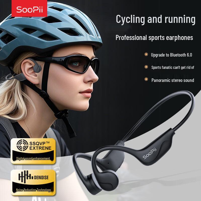 Беспроводные Bluetooth спортивные наушники SooPii X3 с костной проводимостью