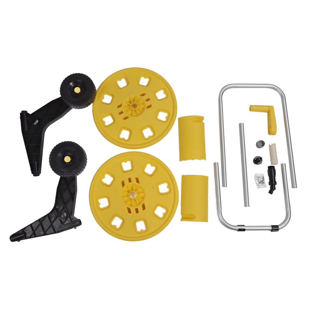 Hose Reel Cart with Wheels Heavy Duty Garden Hose Reels for Outside 60m Hose Capacity Manual Push