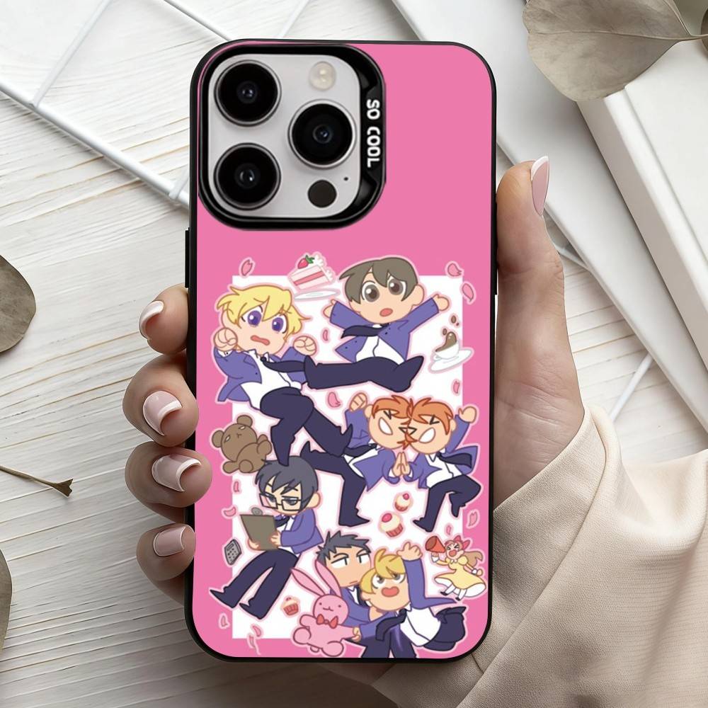 Чехол для телефона Ouran High School Host Club для iPhone 17, 16, 15, 14, 13, 12, 11 Plus, Pro Max Конфетный Посеребренный Внутренний Чехол