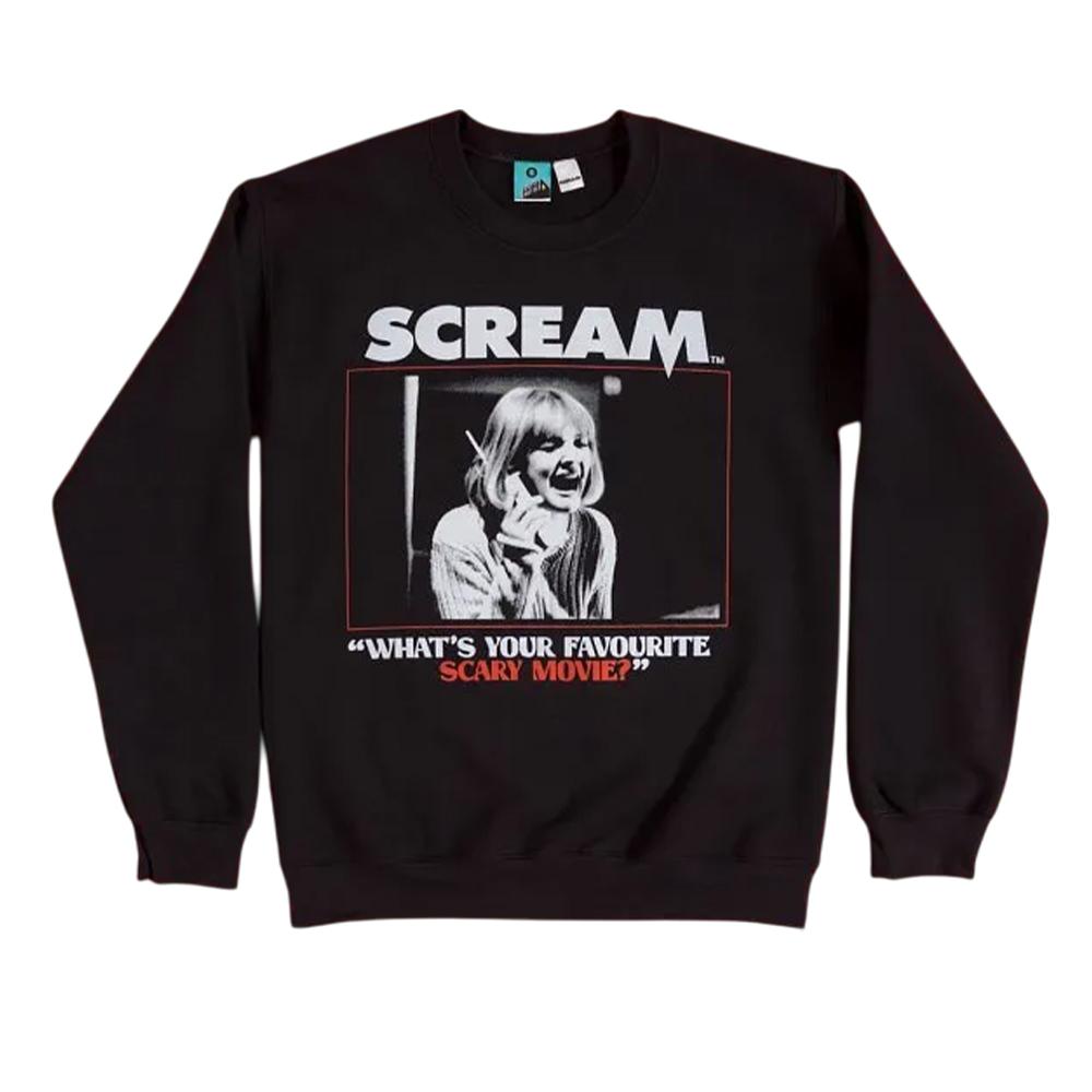 Scream Unisex Adult Whats Your Favourite Scary Movie Sweatshirt
