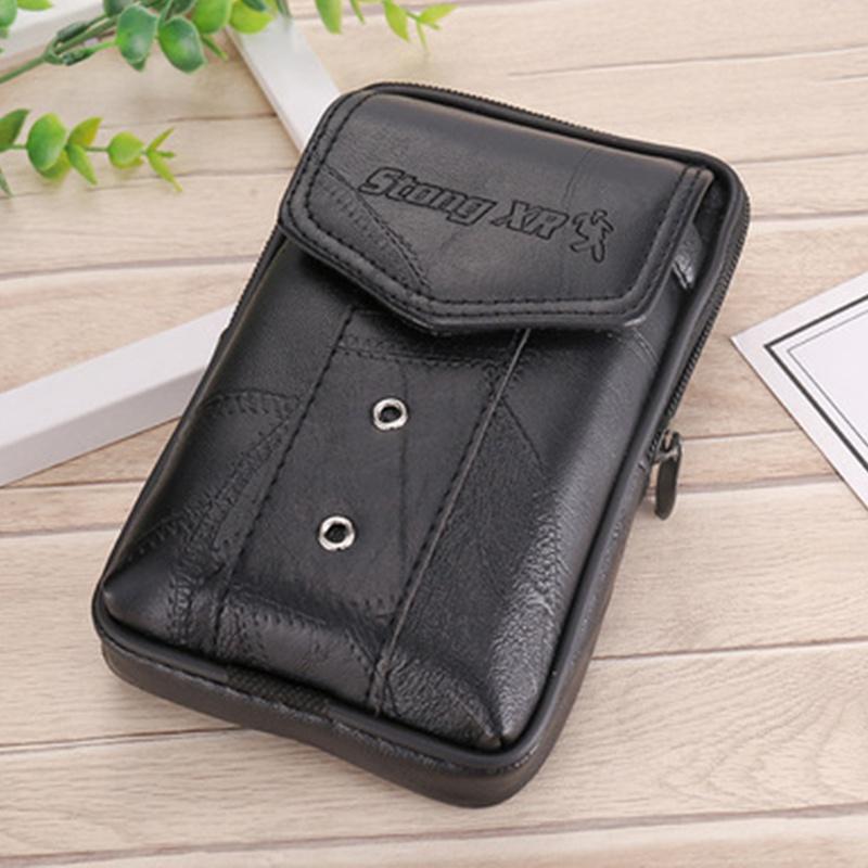 Большая вместительная мужская кожаная сумка, поясная сумка, сумка для мобильного телефона, мужской кошелек для монет