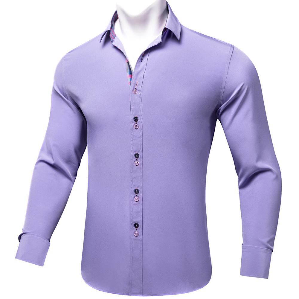 Men Shirt Solid Pink Dress Shirt Long Sleeve Slim Fit Business Camisa Masculina Casual Male Hawaiian Shirts