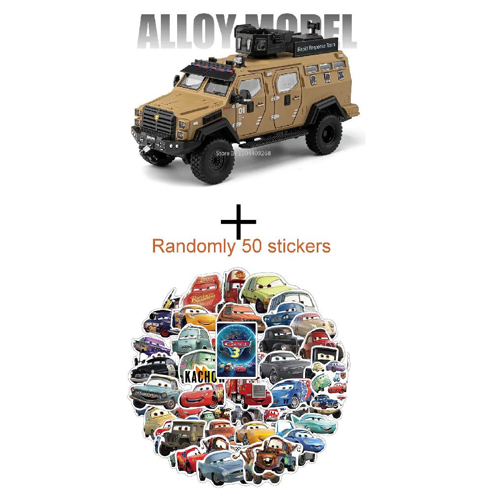 Scale 1:24 Sabertooth Car Model Toy Doors Opened Pull Back Metal Diecast Shock Absorption Armored Vehicles Desktop Ornaments